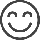 Icon Smiley happy für glückliche Kunden